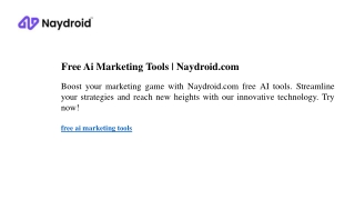 Free Ai Marketing Tools Naydroid.com