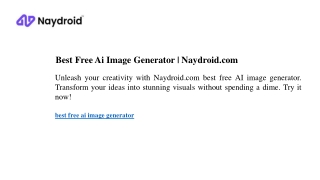 best free ai image generator naydroid com