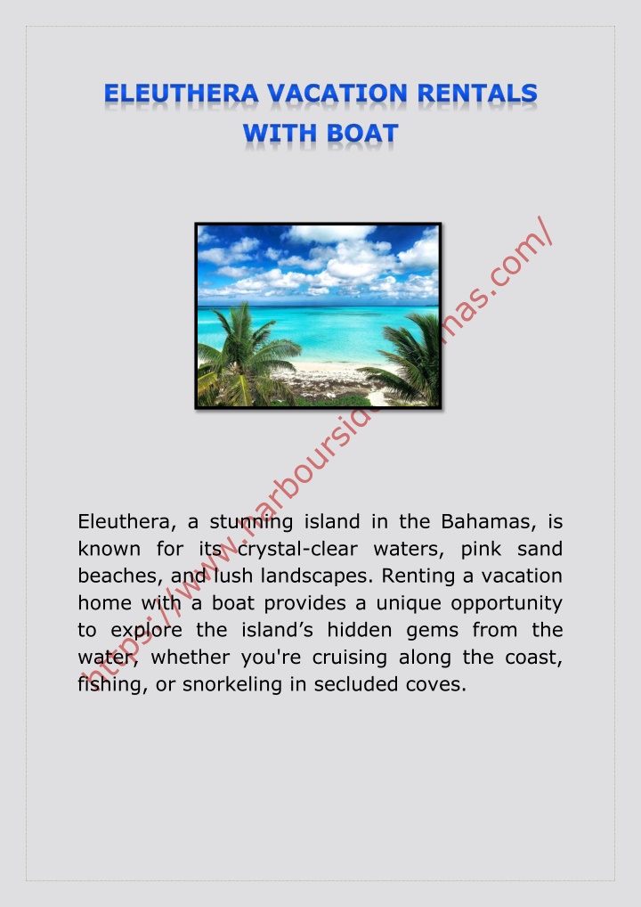 eleuthera a stunning island in the bahamas