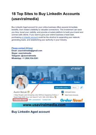 18 top sites to buy linkedin accounts