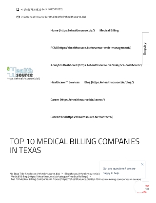 Find Reliable Medical Billing Services in Texas