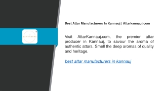 Best Attar Manufacturers In Kannauj  Attarkannauj.com