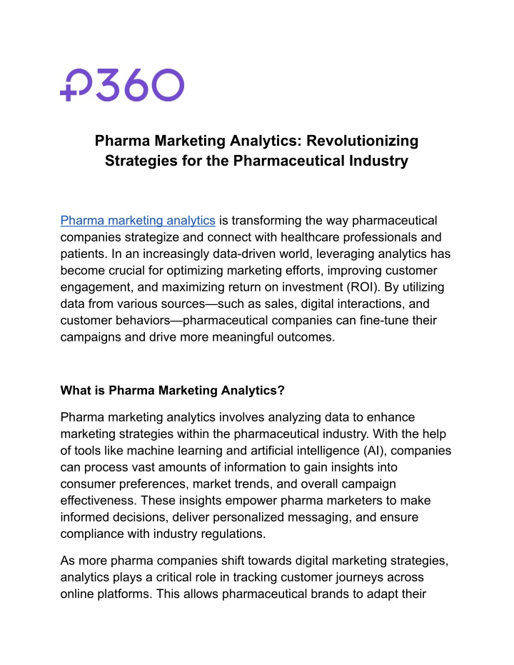 pharma marketing analytics revolutionizing