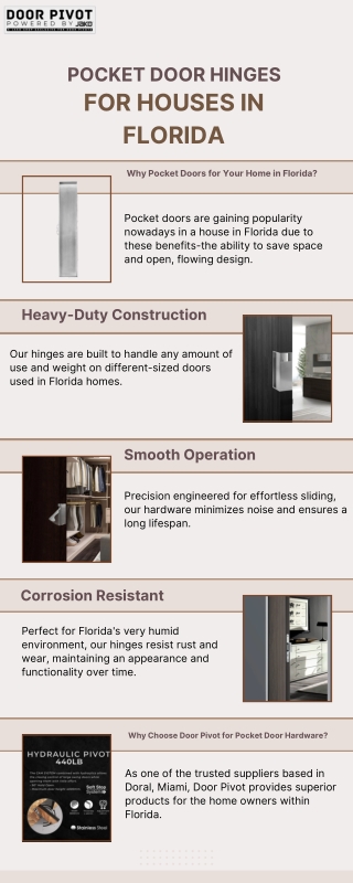 Pocket Door Hinges for Houses in Florida