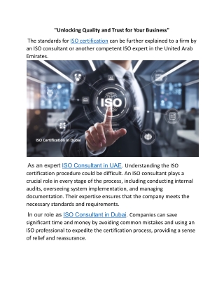 unlocking quality and trust for your business