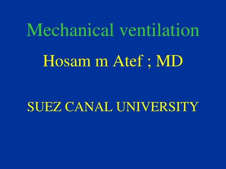 mechanical ventilation