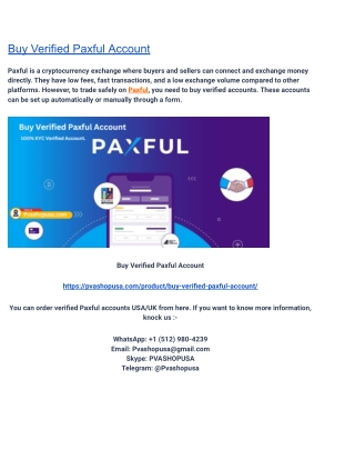 buy verified paxful account