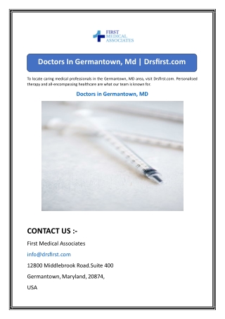 Doctors In Germantown, Md  Drsfirst