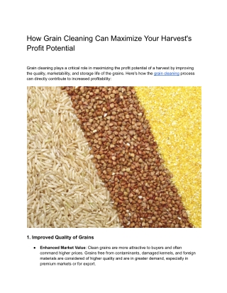 How Grain Cleaning Can Maximize Your Harvest's Profit Potential (1)
