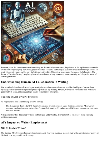 in recent years the landscape of creative writing