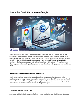 how to do email marketing on google