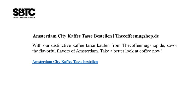 amsterdam city kaffee tasse bestellen