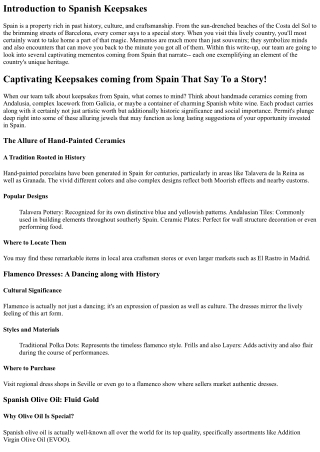 introduction to spanish keepsakes