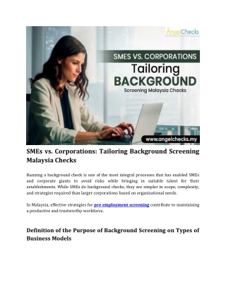 SMEs vs. Corporations_ Tailoring Background Screening Malaysia Checks