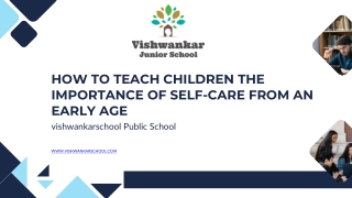 how to teach children the importance of self care
