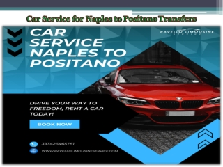 Car Service for Naples to Positano Transfers