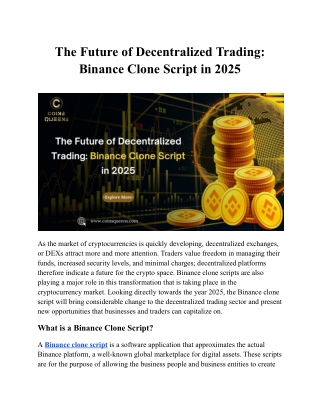 The Future of Decentralized Trading_ Binance Clone Script in 2025
