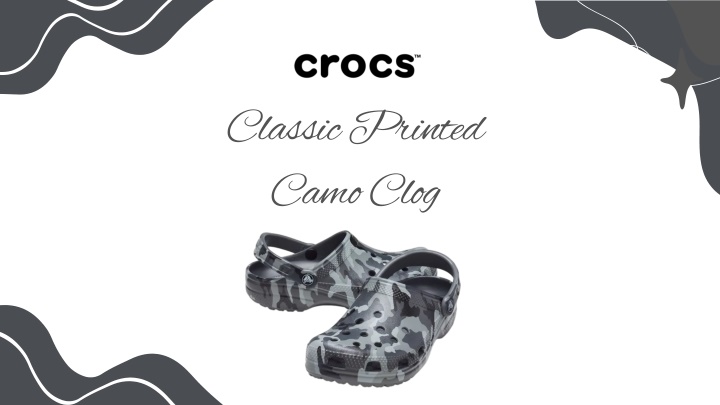 classic printed camo clog