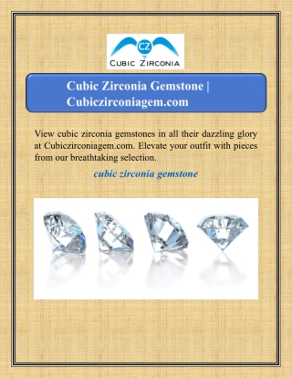 view cubic zirconia gemstones in all their