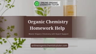 organic chemistry homework help