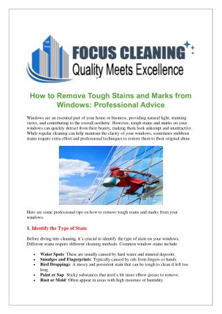 window cleaning services Scarborough