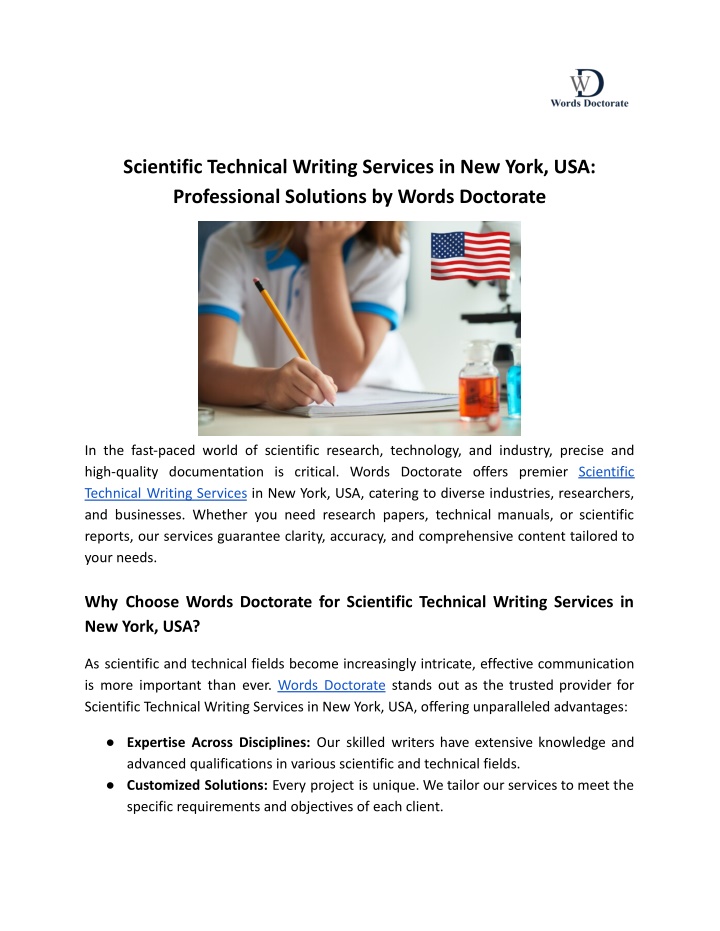 scientific technical writing services in new york