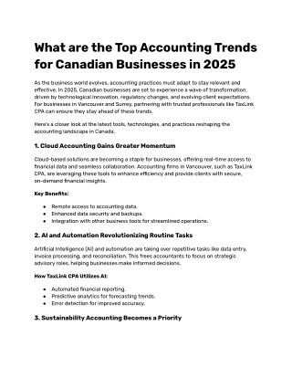 What are the Top Accounting Trends for Canadian Businesses in 2025