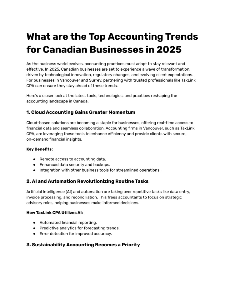 what are the top accounting trends for canadian