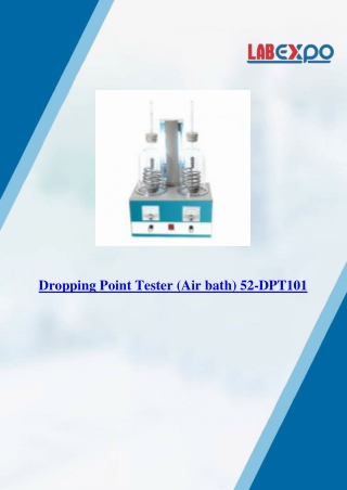 dropping point tester air bath 52 dpt101
