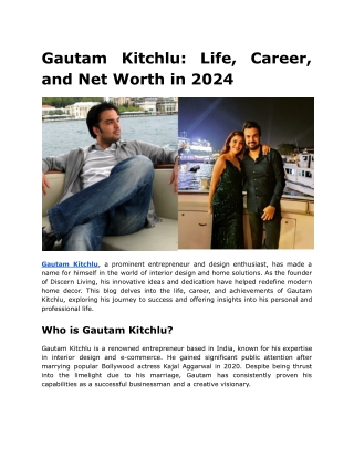 gautam and net worth in 2024