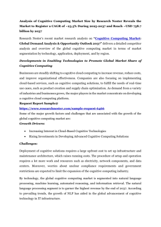 analysis of cognitive computing market size