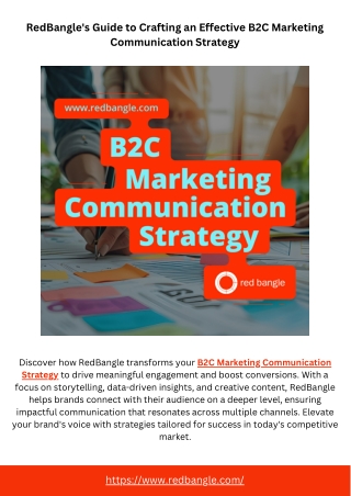 RedBangle's Guide to Crafting an Effective B2C Marketing Communication Strategy