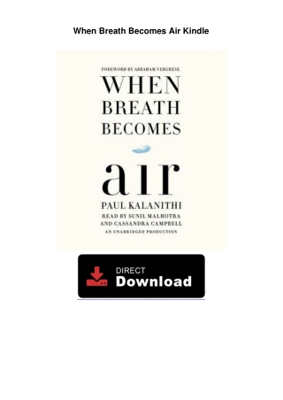 When Breath Becomes Air Free