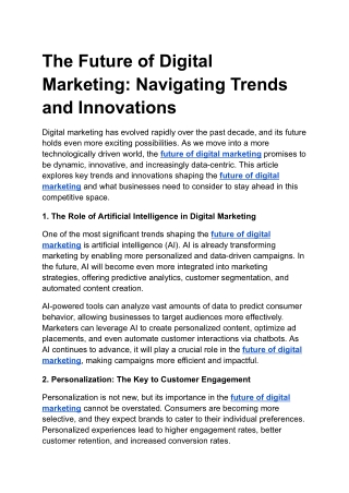 the future of digital marketing navigating trends
