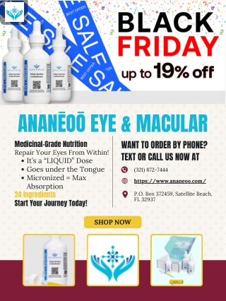 Ananeoo Eye and Macular (Black Friday Sale)- Ananeoo Wellness