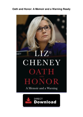 Oath-and-Honor-A-Memoir-and-a-WarningOath and Honor: A Memoir and a Warning Epub