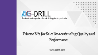 Tricone Bits for Sale Understanding Quality and Performance