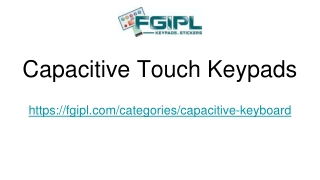 Capacitive Touch Keypads