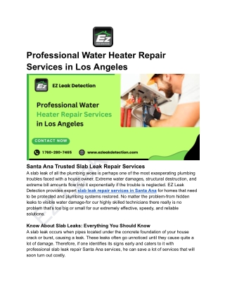 Professional Water Heater Repair Services in Los Angeles