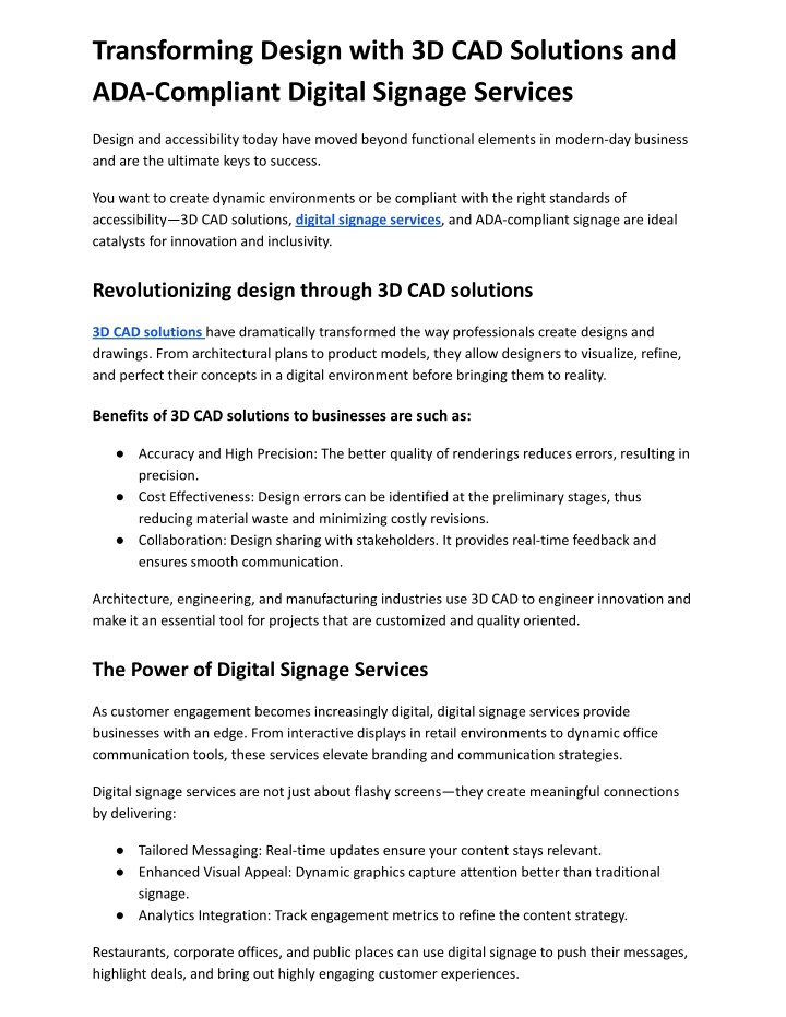 transforming design with 3d cad solutions