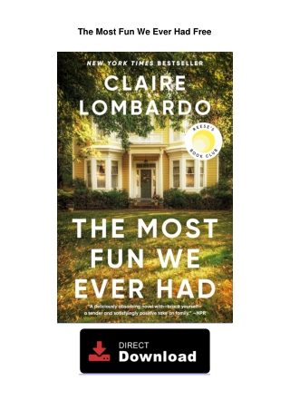 The Most Fun We Ever Had Epub