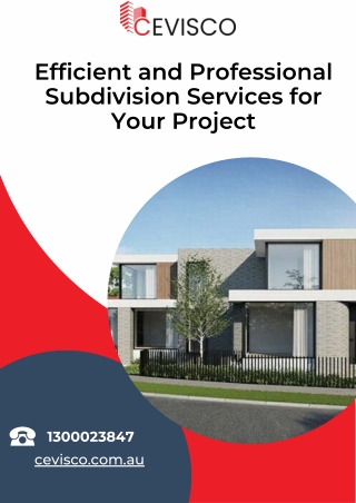 Efficient and Professional Subdivision Services for Your Project