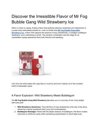 mr fog bubble gang wild strawberry ice_
