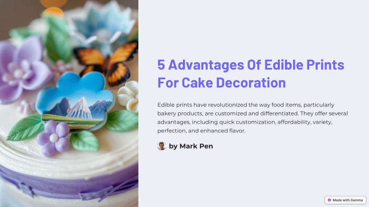 5 advantages of edible prints for cake decoration