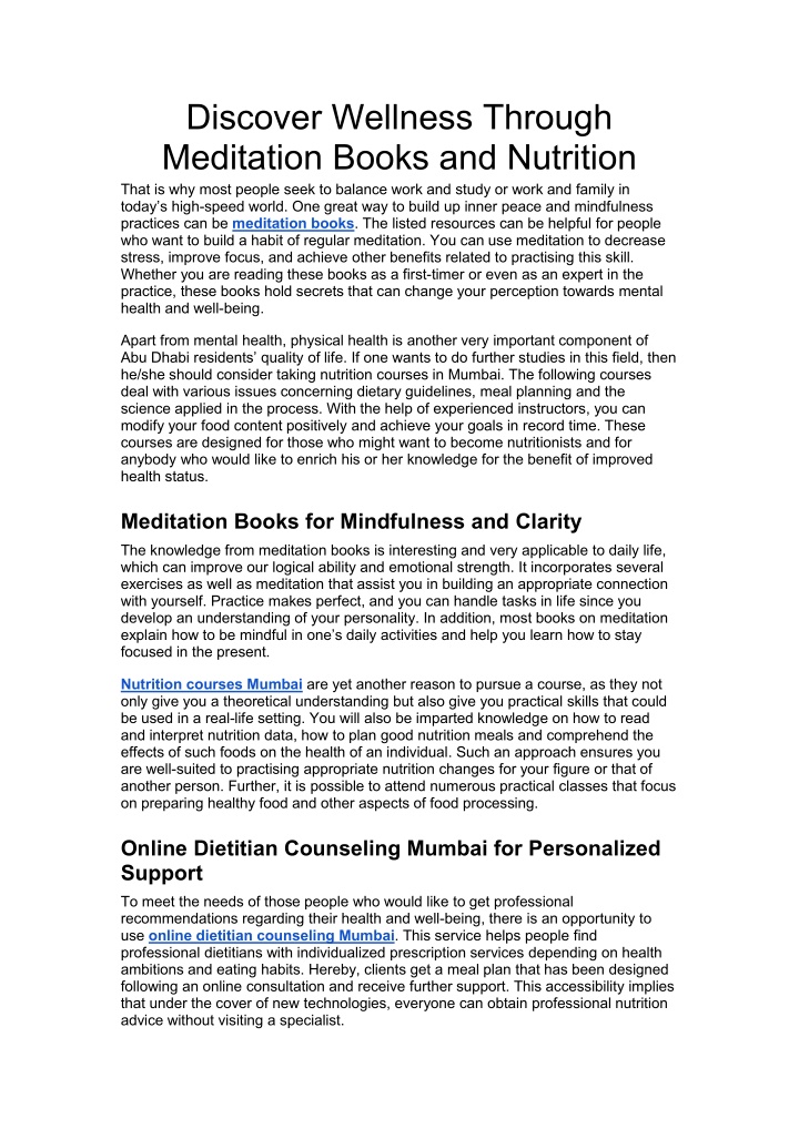 discover wellness through meditation books