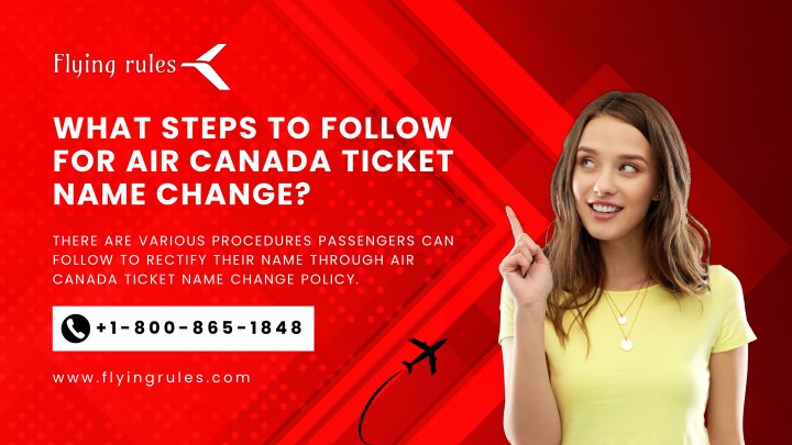 what steps to follow for air canada ticket name