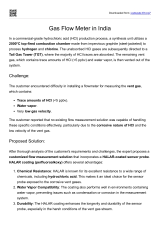 Gas Flow Meter in India