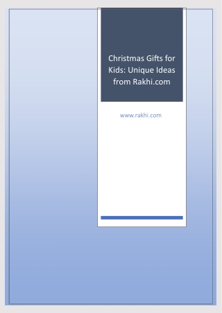 Christmas Gifts for Kids Unique Ideas from Rakhi.com