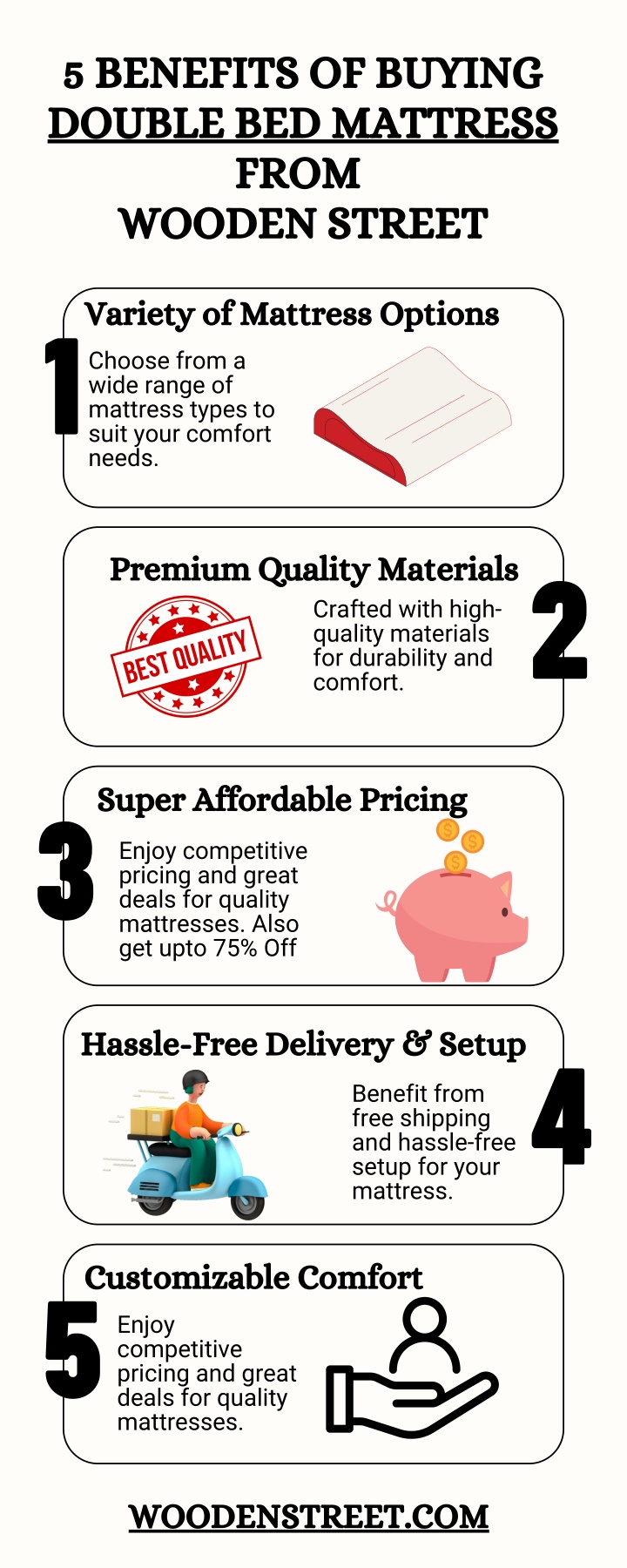 5 benefits of buying double bed mattress from