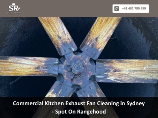 Commercial Kitchen Exhaust Fan Cleaning in Sydney - Spot On Rangehood